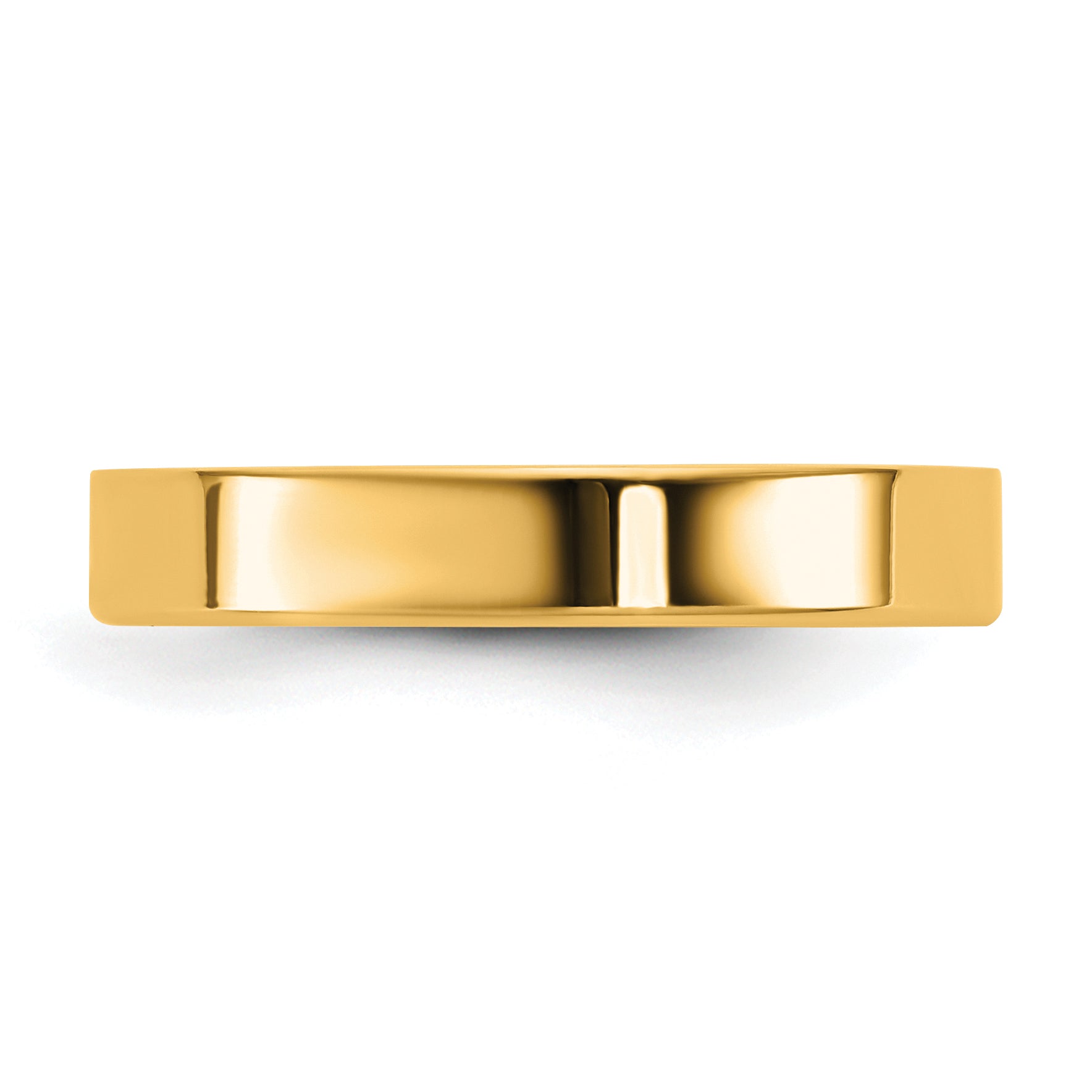 10K Yellow Gold 10Ky 3.5mm Ltw Flat Band Size 4