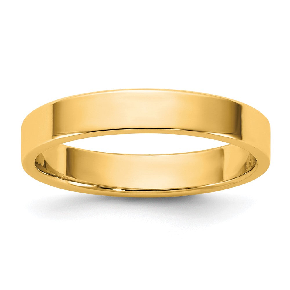 10K Yellow Gold 10Ky 3.5mm Lightweight Flat Band Size 12