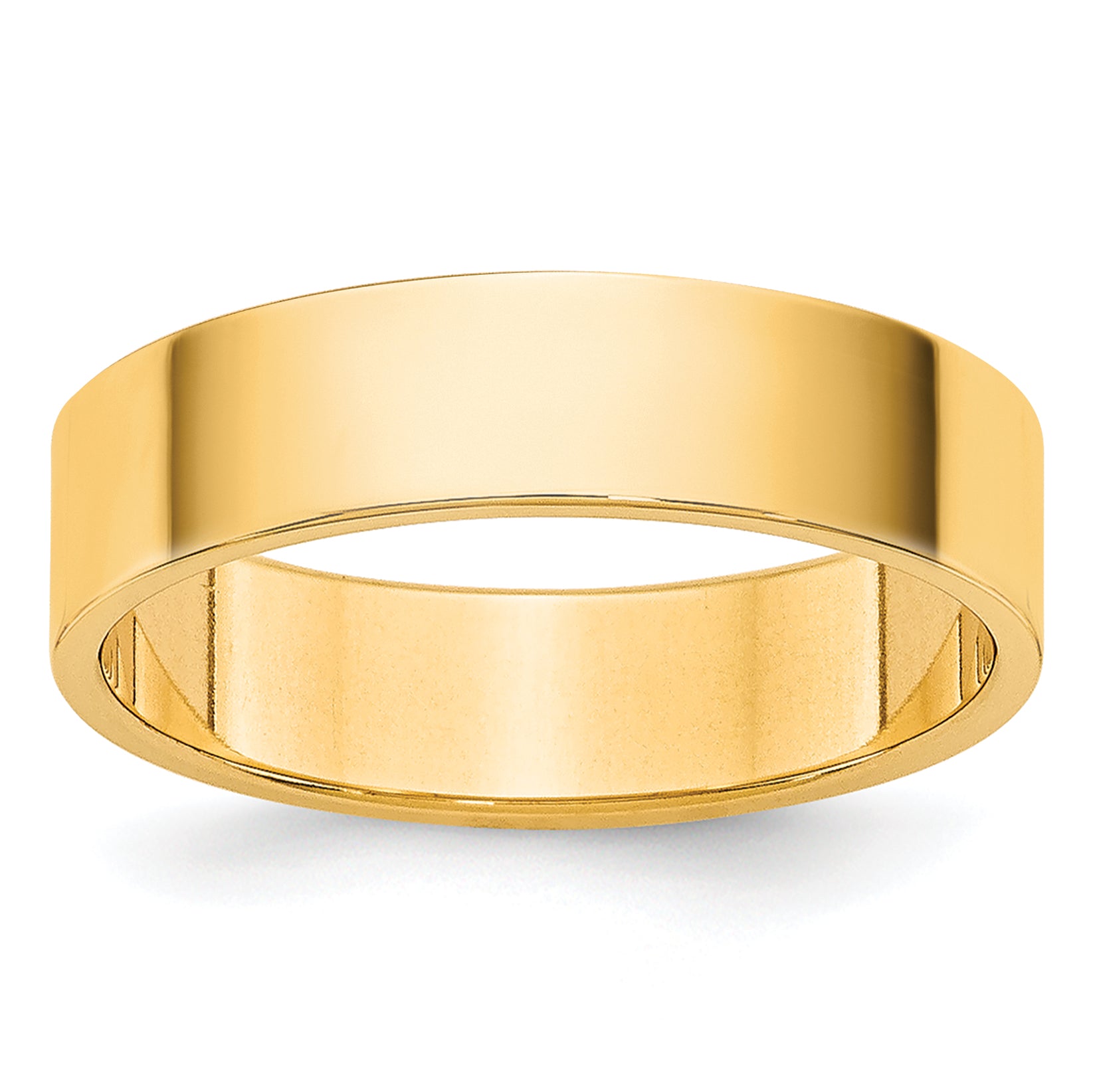 10K Yellow Gold 10Ky 4.5mm Ltw Flat Band Size 6.5
