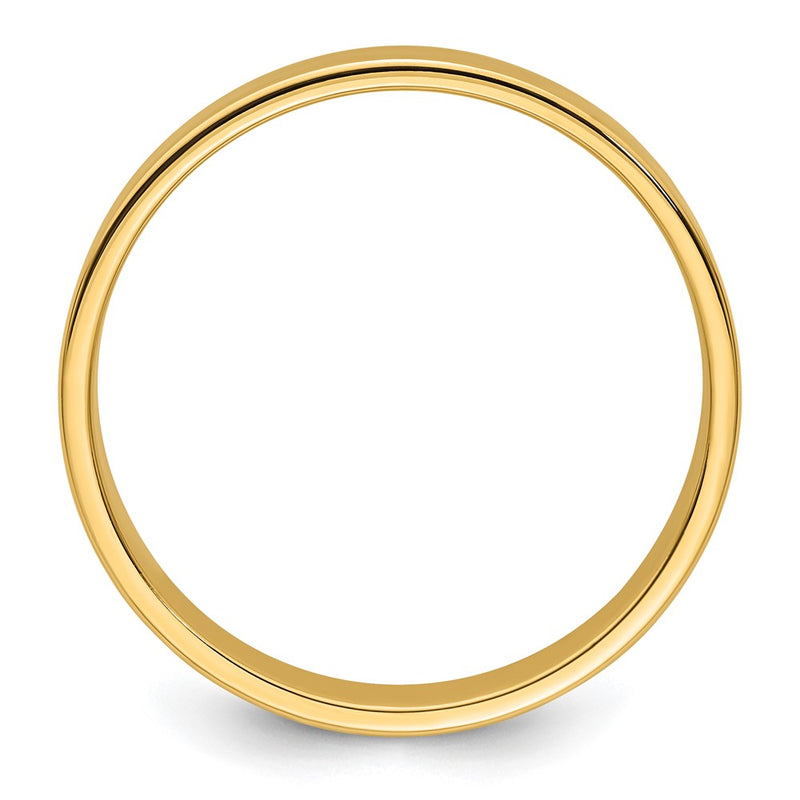 14k Yellow Gold 5mm Lightweight Flat Wedding Band Ring