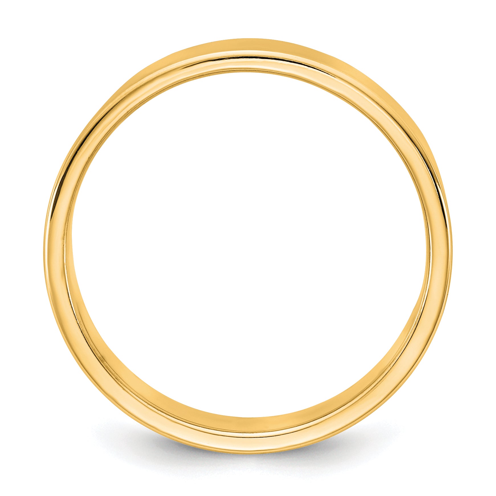 10K Yellow Gold 10Ky 5.5mm Ltw Flat Band Size 8