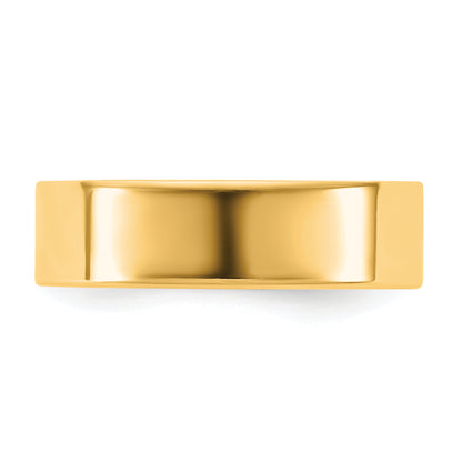 10K Yellow Gold 10Ky 5.5mm Ltw Flat Band Size 8