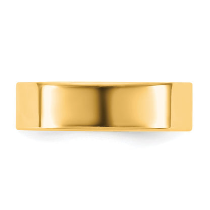 14K Yellow Gold 5.5mm Lightweight Flat Band