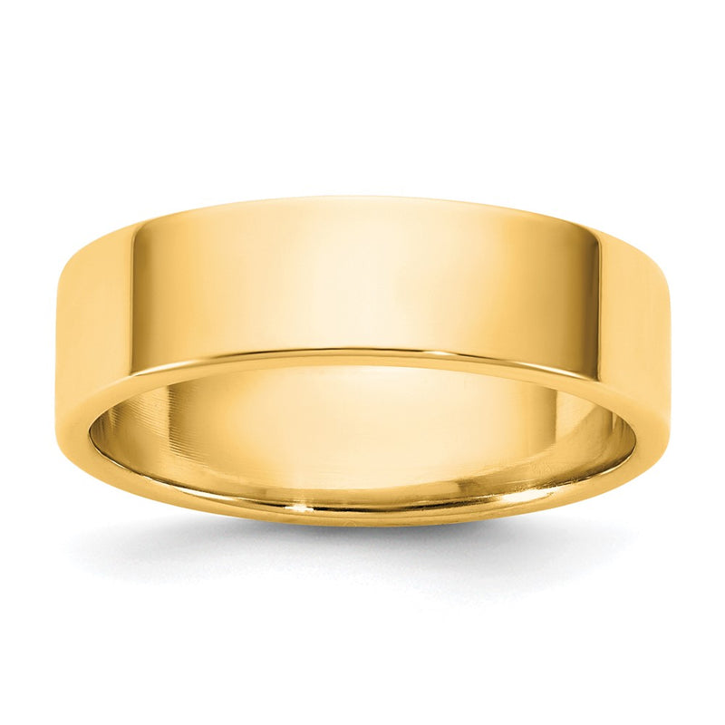 10K Yellow Gold 10Ky 5.5mm Lightweight Flat Band Size 6