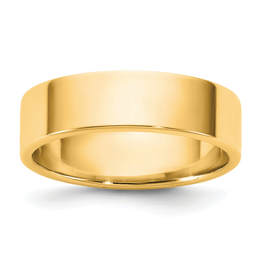 10K Yellow Gold 10Ky 5.5mm Ltw Flat Band Size 8