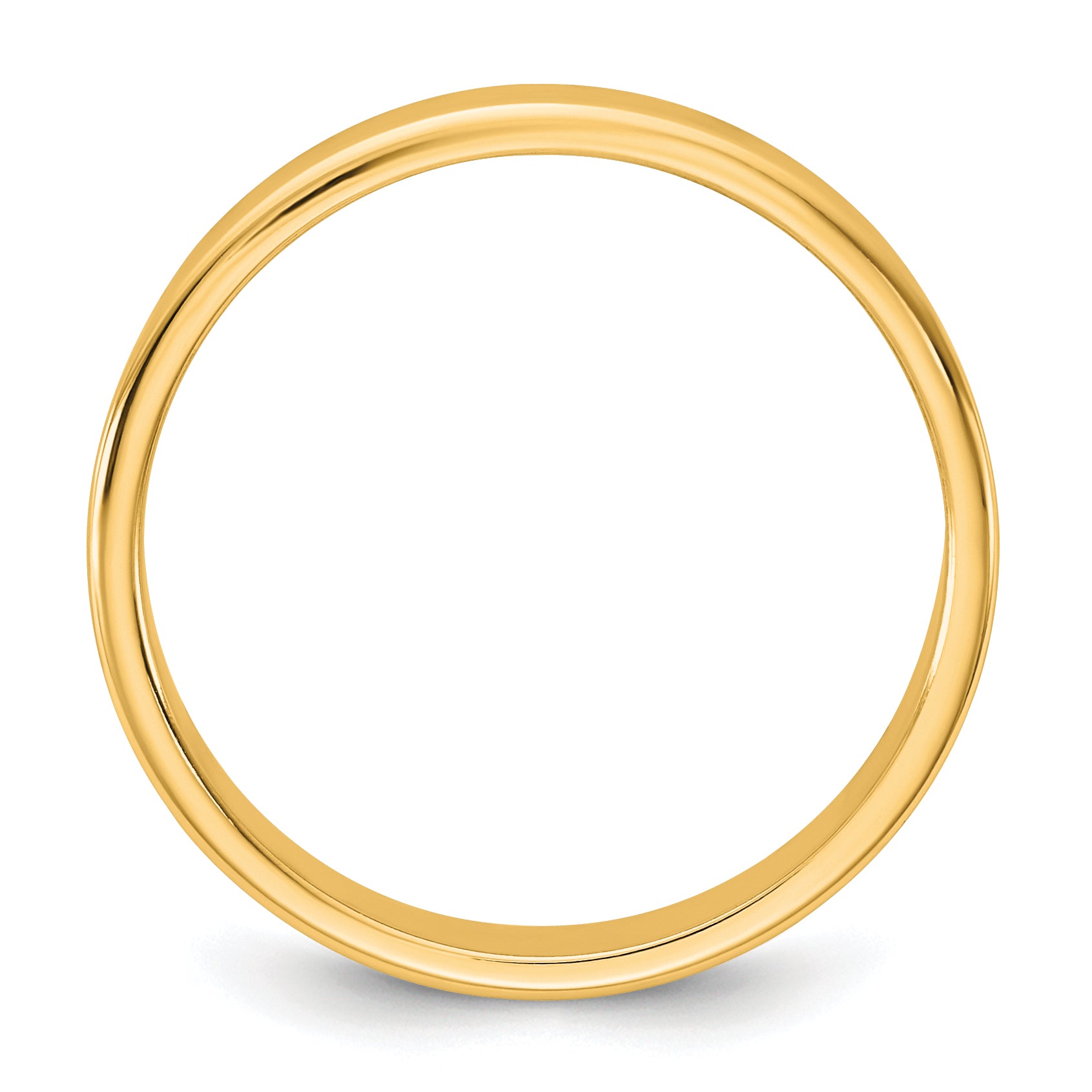 10K Yellow Gold 10Ky 6.5mm Ltw Flat Band Size 13.5