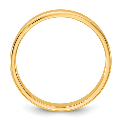 10K Yellow Gold 10Ky 6.5mm Ltw Flat Band Size 13.5