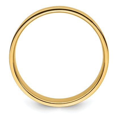 Solid 14K Yellow Gold 8mm Light Weight Flat Men's/Women's Wedding Band Ring Size 10