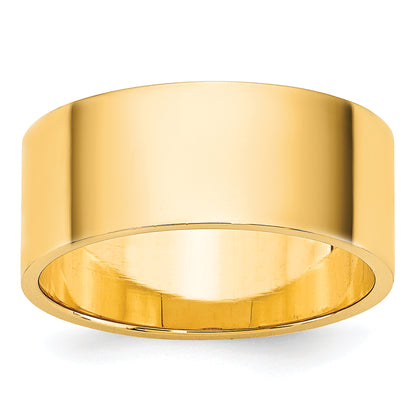 Solid 14K Yellow Gold 8mm Light Weight Flat Men's/Women's Wedding Band Ring Size 10