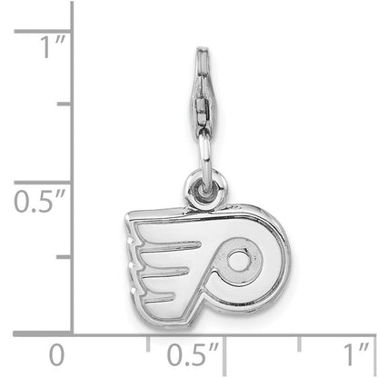 Sterling Silver Nhl Philadelphia Flyers Logo W/ Lobster Clasp Charm
