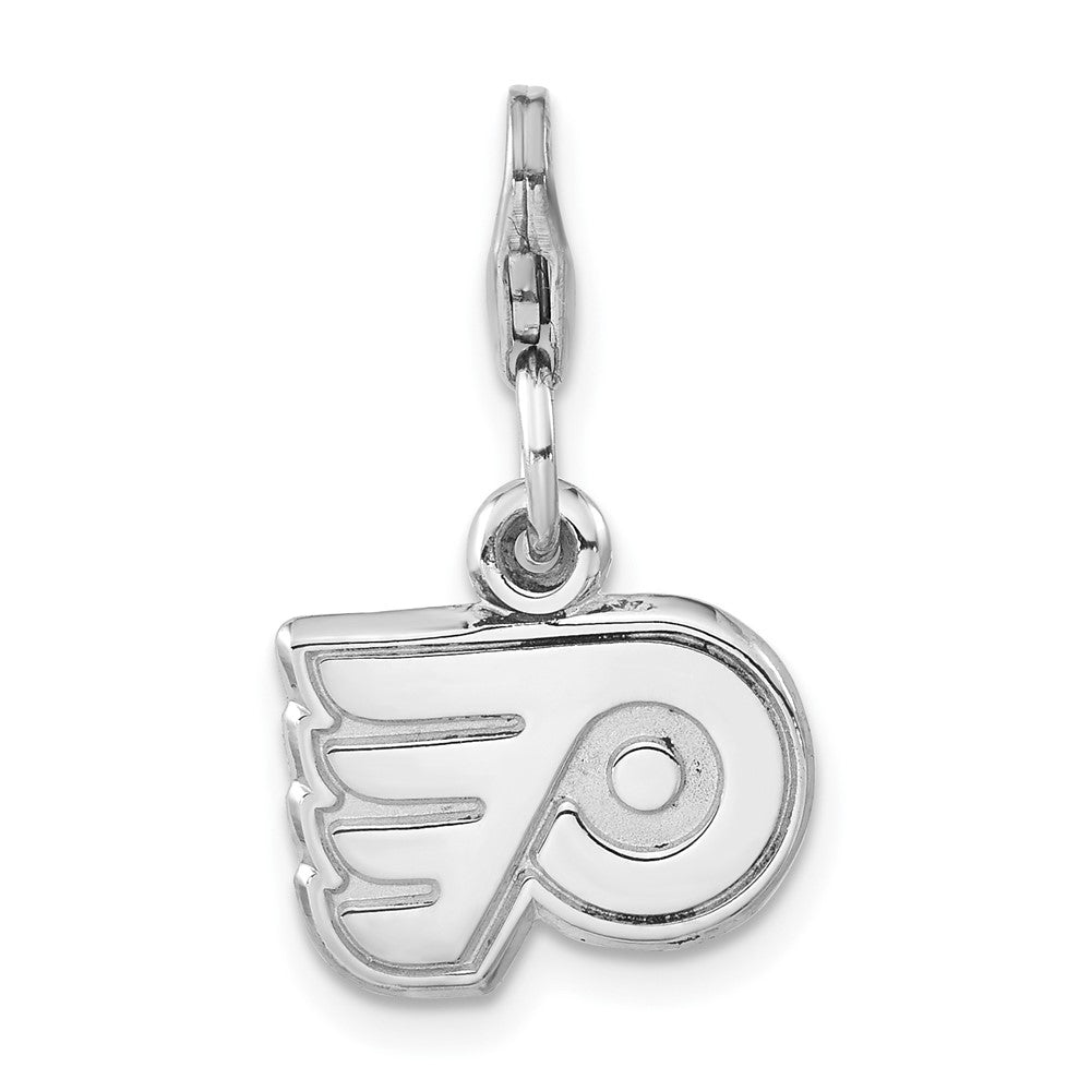 Sterling Silver Nhl Philadelphia Flyers Logo W/ Lobster Clasp Charm