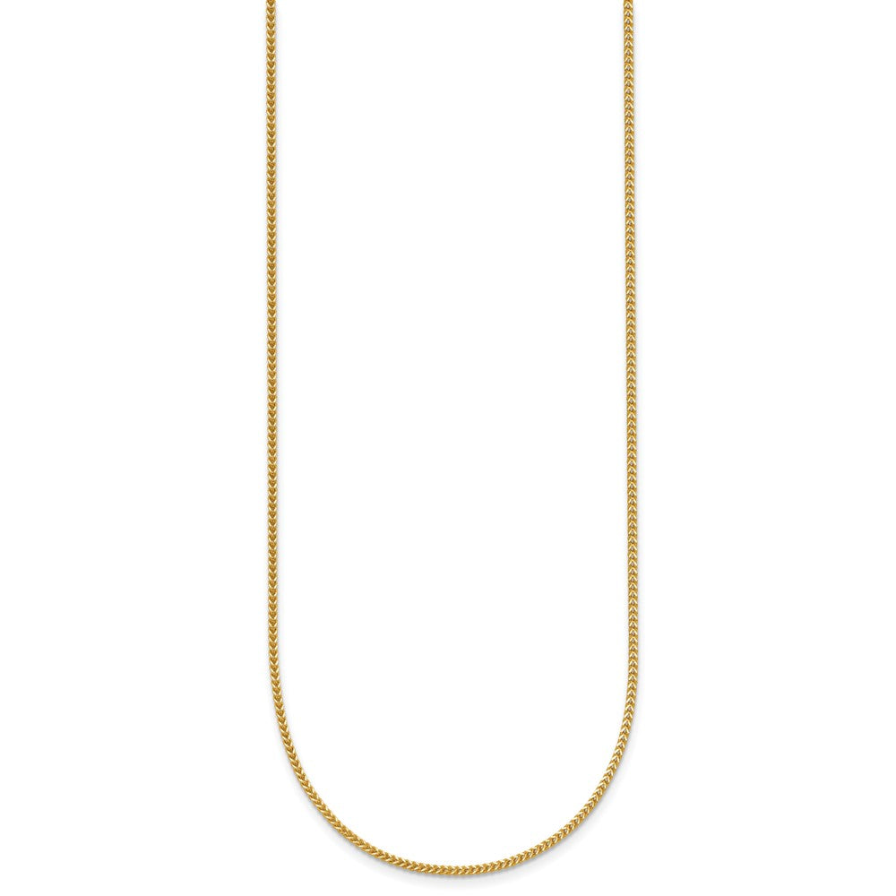 14K Yellow Gold 16 inch .9mm Franco with Lobster Clasp Chain Necklace