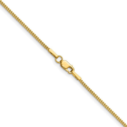 14K Yellow Gold 16 inch .9mm Franco with Lobster Clasp Chain Necklace