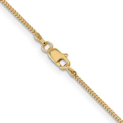 14K Yellow Gold 24 Inch .9mm Franco With Lobster Clasp Chain Necklace