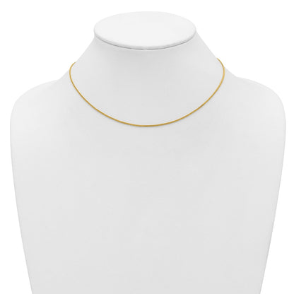14K Yellow Gold 16 inch .9mm Franco with Lobster Clasp Chain Necklace