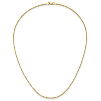 14K Yellow Gold 16 inch .9mm Franco with Lobster Clasp Chain Necklace