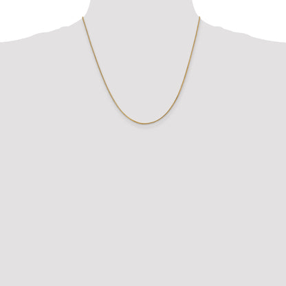 14K Yellow Gold 20 Inch .9mm Franco With Lobster Clasp Chain Necklace