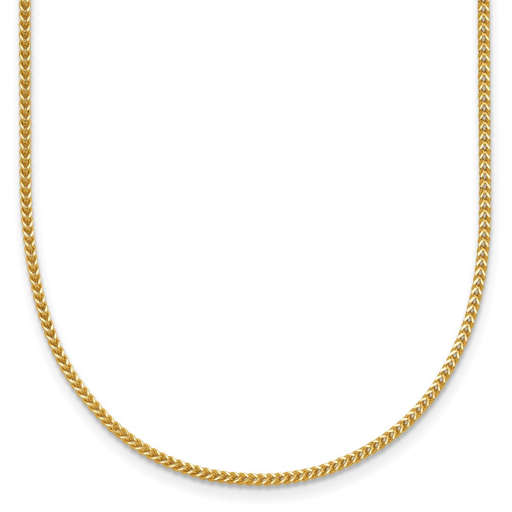 14K Yellow Gold 16 inch .9mm Franco with Lobster Clasp Chain Necklace