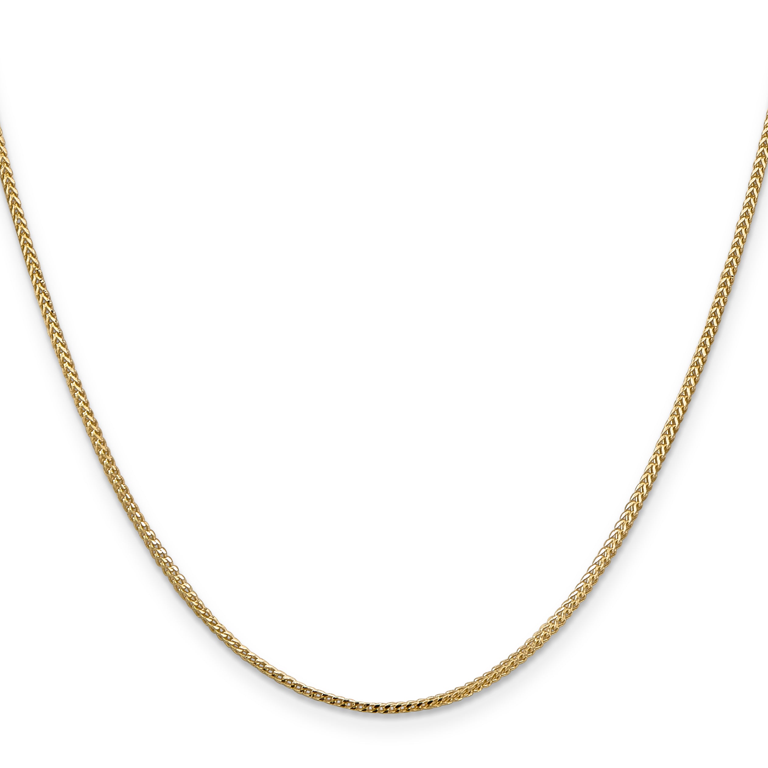 14K Yellow Gold 30 Inch 1mm Franco With Lobster Clasp Chain Necklace