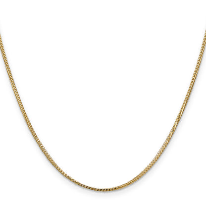 14K Yellow Gold 30 Inch 1mm Franco With Lobster Clasp Chain Necklace