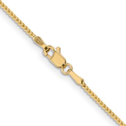 14K Yellow Gold 30 Inch 1mm Franco With Lobster Clasp Chain Necklace