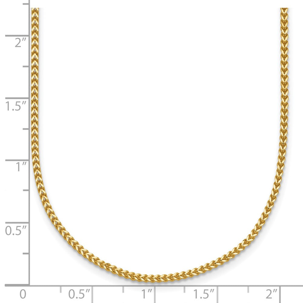 14K Yellow Gold 1mm Franco With Lobster Clasp Chain Necklace