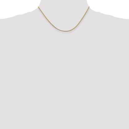 14K Yellow Gold 16 Inch 1mm Franco With Lobster Clasp Chain Necklace