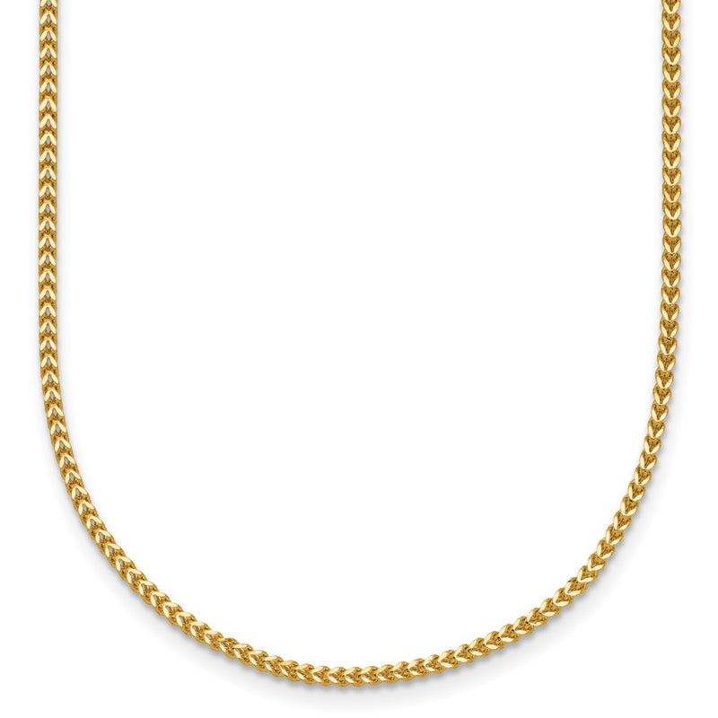 14K Yellow Gold 1mm Franco With Lobster Clasp Chain Necklace