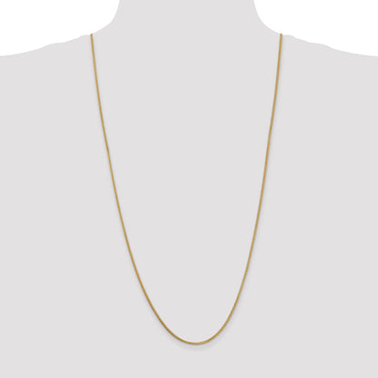 14K Yellow Gold 30 Inch 1.3mm Franco With Lobster Clasp Chain Necklace