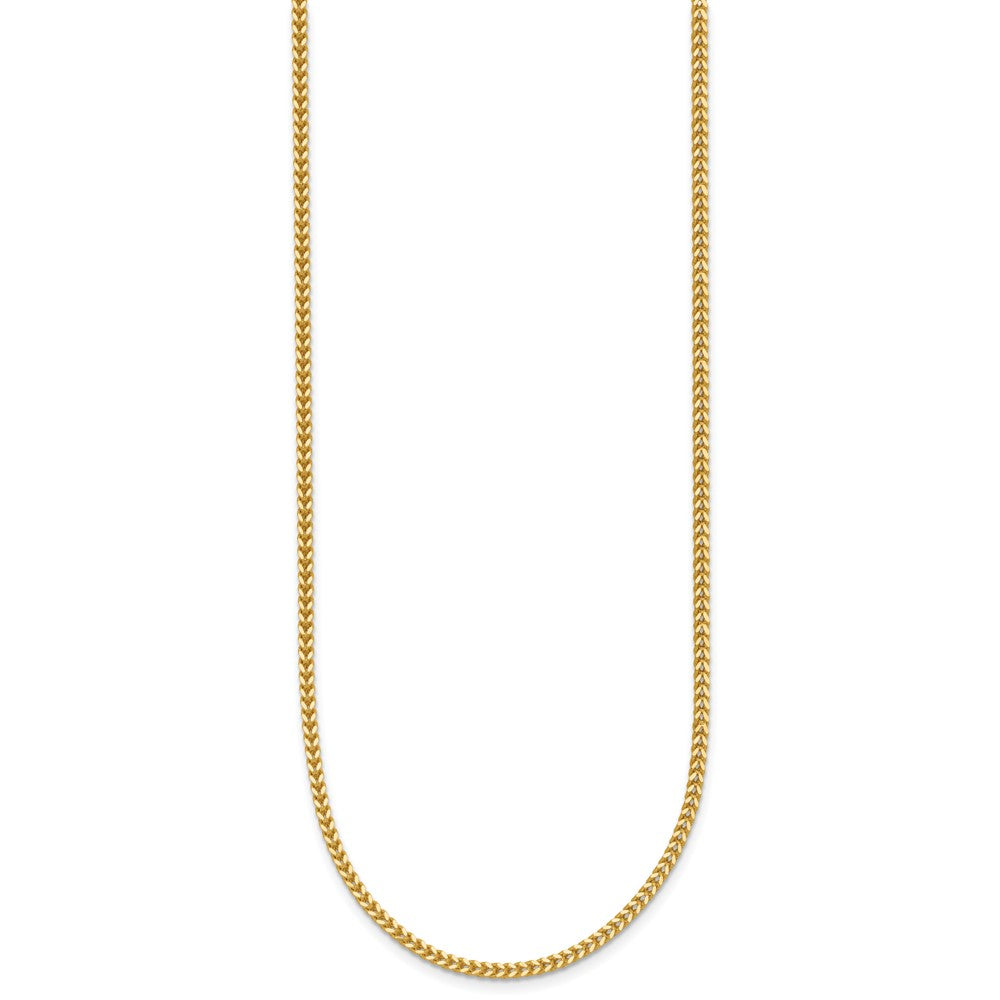 14K Yellow Gold 16 Inch 1.4mm Franco With Lobster Clasp Chain Necklace