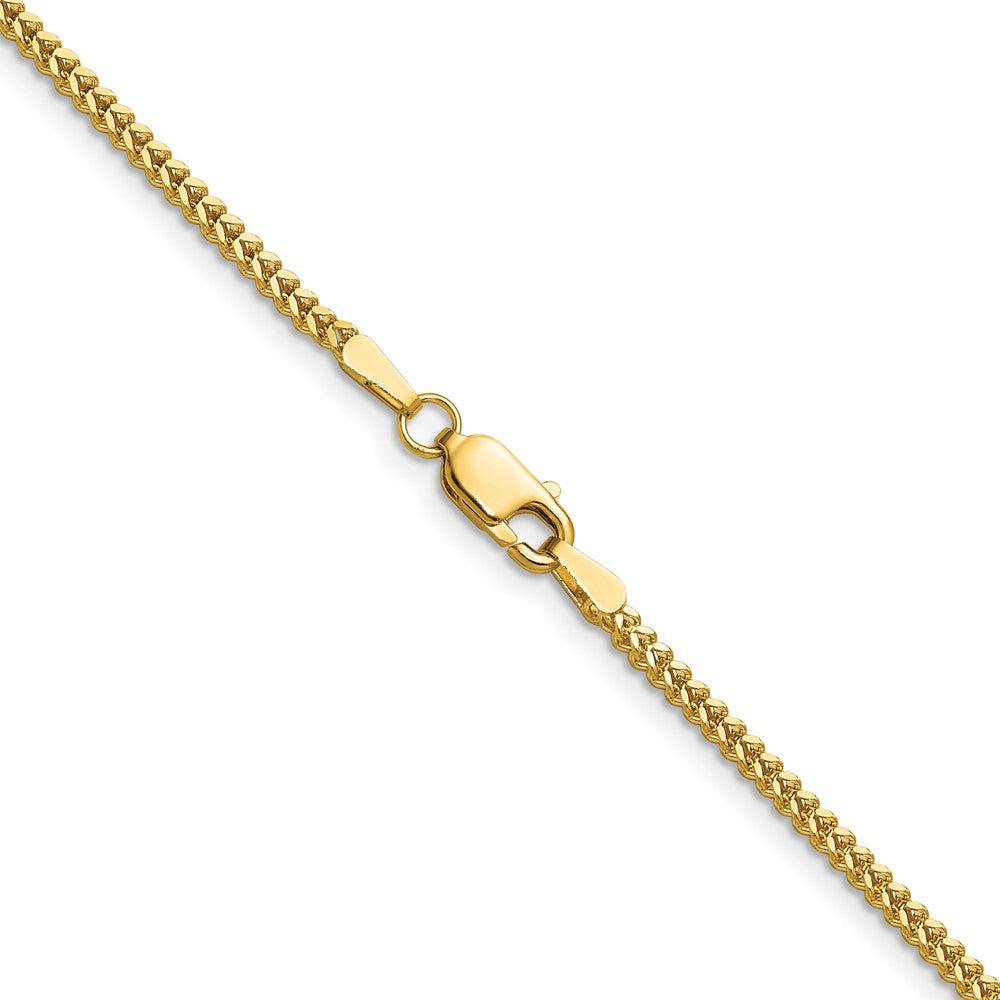 14K Yellow Gold 20 Inch 1.4mm Franco With Lobster Clasp Chain Necklace