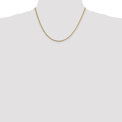 14K Yellow Gold 18 Inch 1.4mm Franco With Lobster Clasp Chain Necklace
