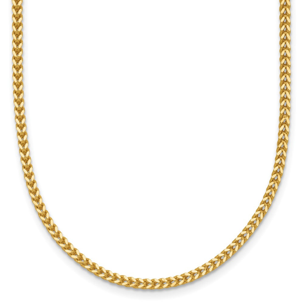 14K Yellow Gold 18 Inch 1.4mm Franco With Lobster Clasp Chain Necklace