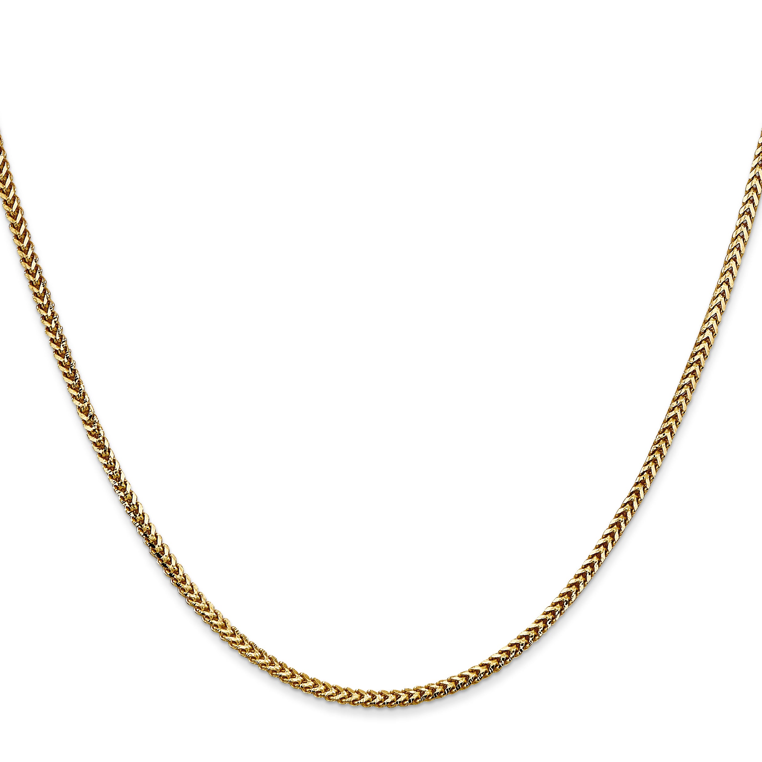 14K Yellow Gold 16 inch 1.5mm Franco with Lobster Clasp Chain Necklace