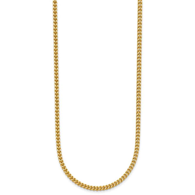 14K Yellow Gold 26 Inch 2mm Franco With Lobster Clasp Chain Necklace