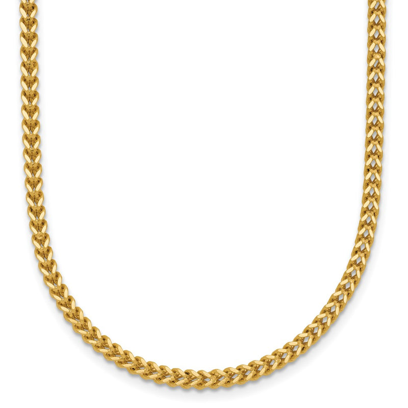 14K Yellow Gold 26 Inch 2mm Franco With Lobster Clasp Chain Necklace