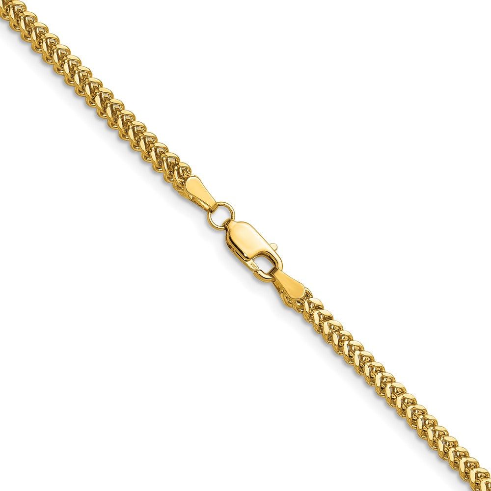 14K Yellow Gold 20 Inch 2.3mm Franco With Lobster Clasp Chain Necklace
