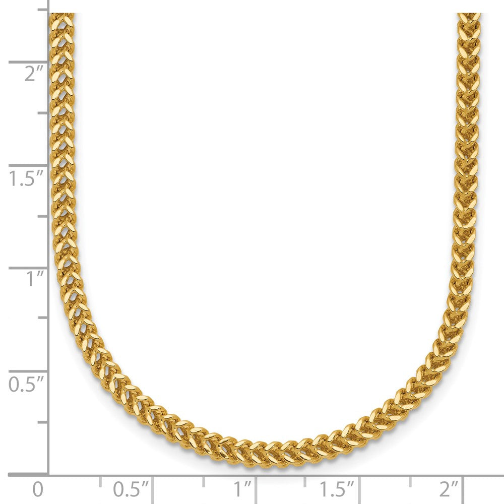 14K Yellow Gold 20 Inch 2.3mm Franco With Lobster Clasp Chain Necklace