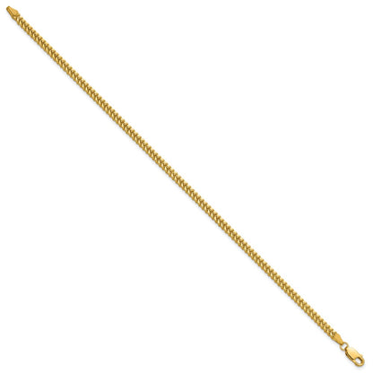 14K Yellow Gold 2.3mm Franco With Lobster Clasp Chain Bracelet