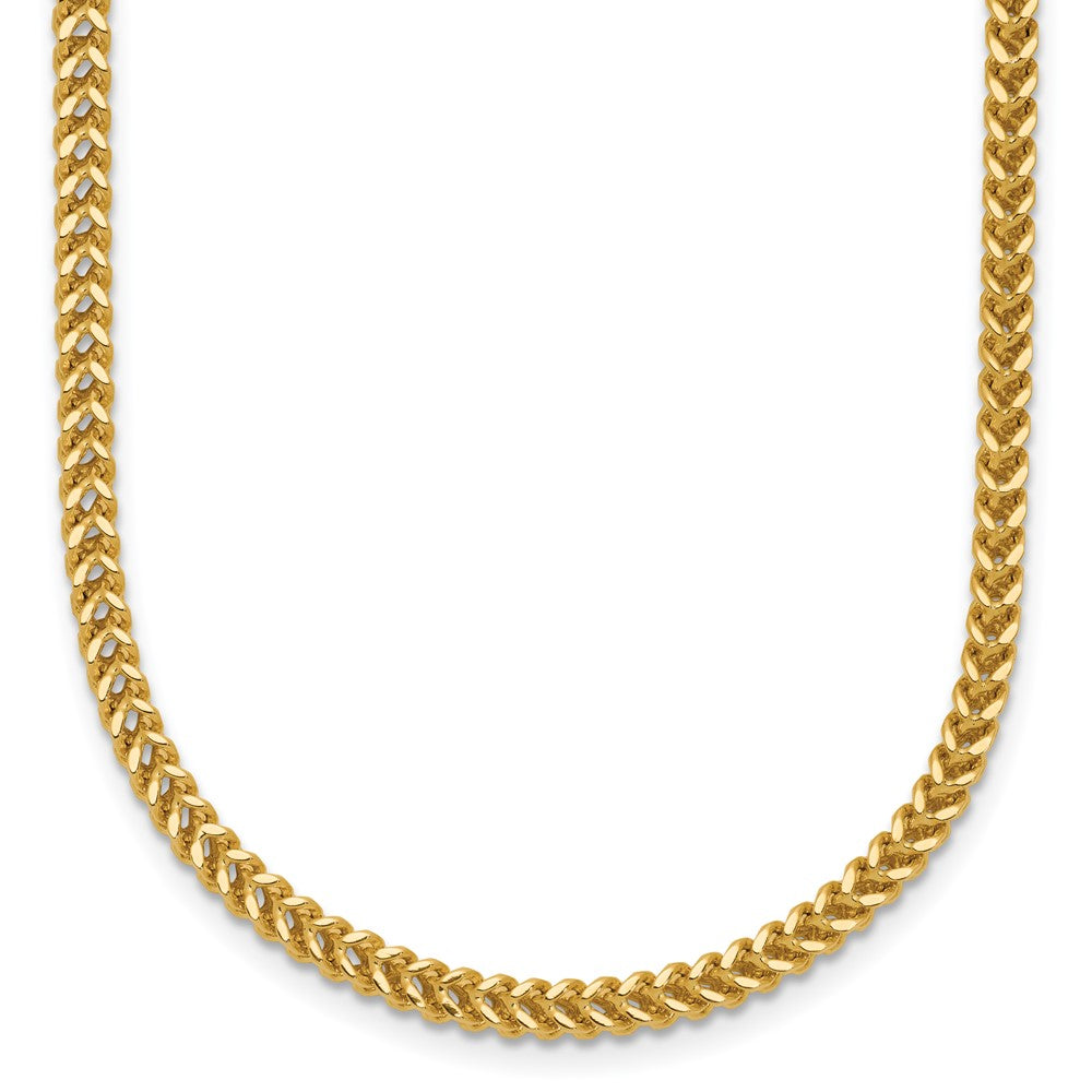 14K Yellow Gold 20 Inch 2.3mm Franco With Lobster Clasp Chain Necklace
