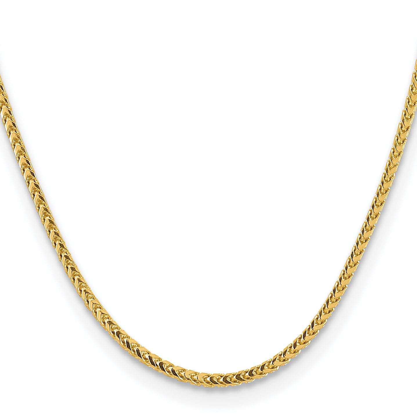 14K Yellow Gold 18 inch 3mm Franco with Fancy Lobster Clasp Chain Necklace