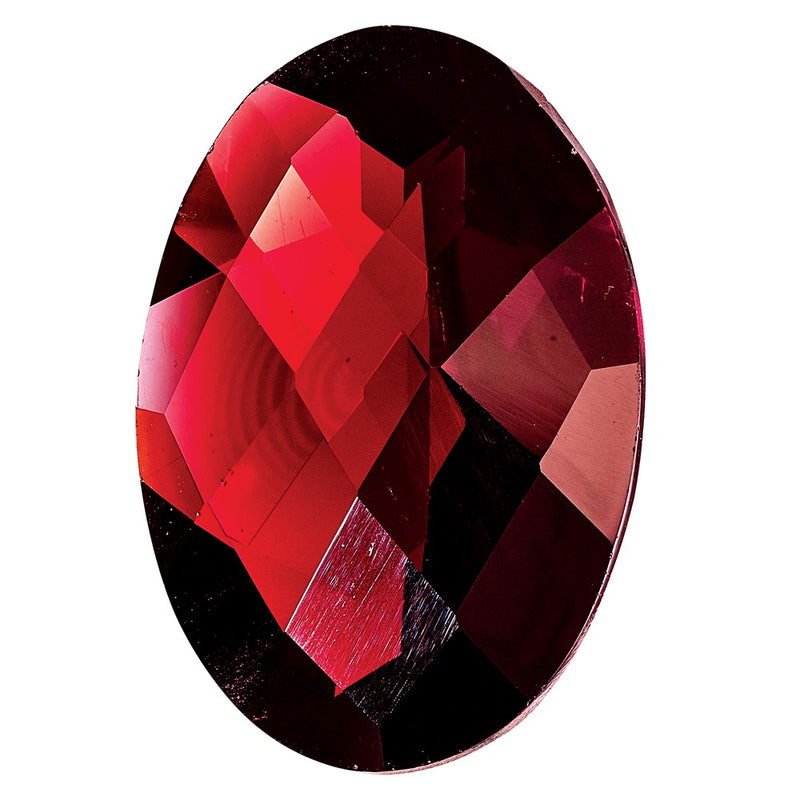 Gemstone Garnet Aa Quality 6X4mm Oval Checkerboard