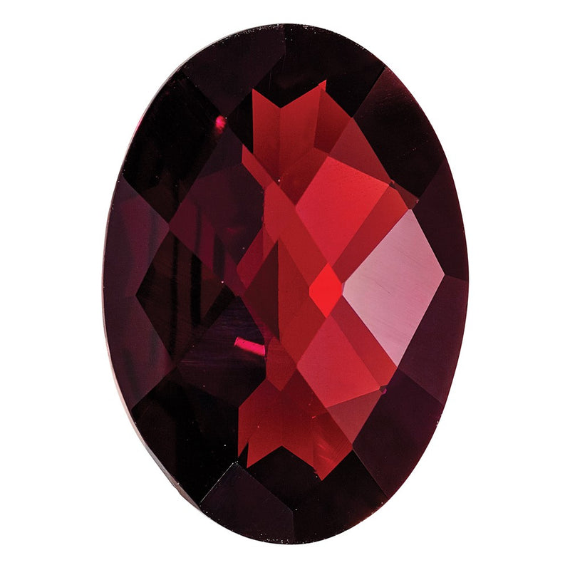 Gemstone Garnet Aa Quality 8X6mm Oval Checkerboard