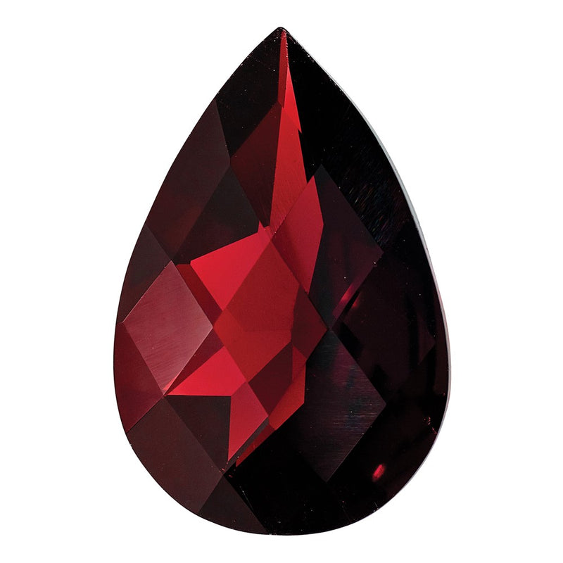 Gemstone Garnet Aa Quality 9X6mm Pear Checkerboard