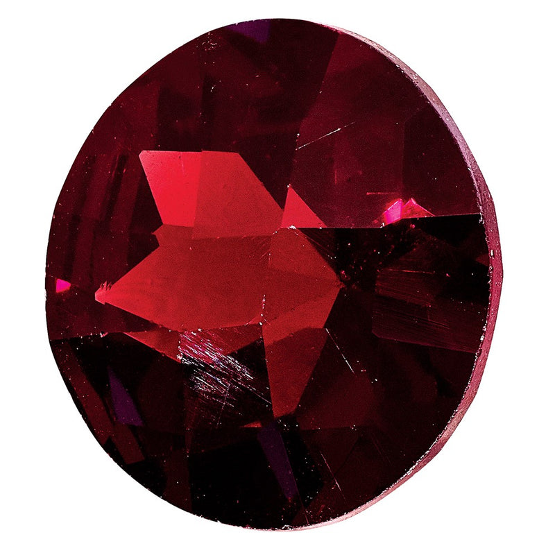 Gemstone Garnet Aa Quality 9mm Round Checkerboard