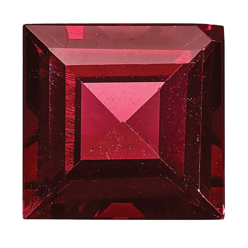 Gemstone Garnet Aa Quality 6mm Square Step-Cut