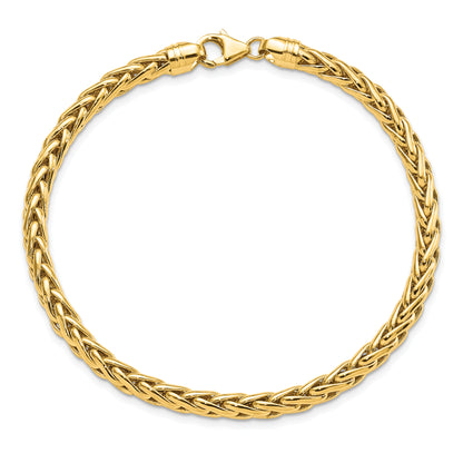 8.5 Inch 14K Polished 8.5In Wheat Chain Bracelet