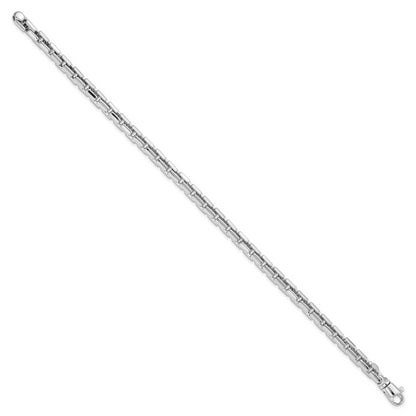 8.5 Inch 14K White Gold Polished Chain Bracelet