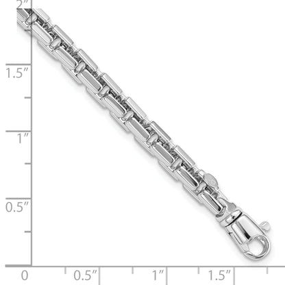 8.5 Inch 14K White Gold Polished Chain Bracelet