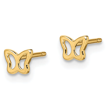 14K Yellow Gold Madi K Butterfly Post Earrings